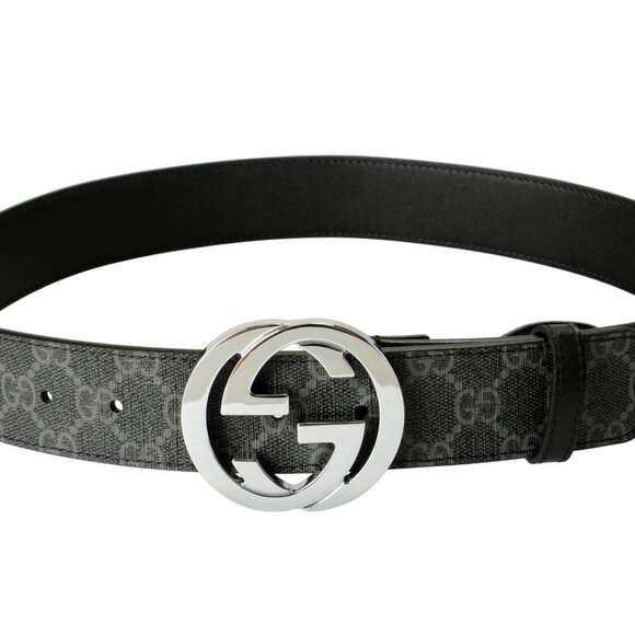 Gucci Guccissima Leather Double Silver G Buckle Belt US 32 IT 80 - Picture 2 of 4